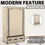 Kleiderschrank aus cremefarbenem Stoff, 87 x 49 x 159 cm von vidaXL, Kleiderschränke - Ref: Foro24-282459, Preis: 53,29 €, Ra...