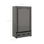 Grauer Stoffschrank 87x49x159 cm von vidaXL, Kleiderschränke - Ref: Foro24-282460, Preis: 49,92 €, Rabatt: %