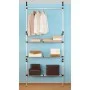 Telescopic closet system with aluminum bars and shelf by vidaXL, Wardrobes - Ref: Foro24-321113, Price: 73,35 €, Discount: %