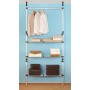 Teleskopschranksystem mit Stangen und Aluminiumboden von vidaXL, Kleiderschränke - Ref: Foro24-321113, Preis: 74,60 €, Rabatt: %