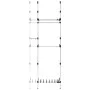Telescopic closet system with bars and aluminum shelf by vidaXL, Wardrobes - Ref: Foro24-321114, Price: 59,01 €, Discount: %