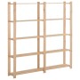 5-stöckiges Regal aus massivem Kiefernholz 170x28,5x170 cm von vidaXL, Industrieregale - Ref: Foro24-327319, Preis: 102,61 €,...