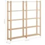 5-stöckiges Regal aus massivem Kiefernholz 170x28,5x170 cm von vidaXL, Industrieregale - Ref: Foro24-327319, Preis: 105,20 €,...