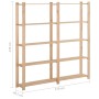 5-stöckiges Regal aus massivem Kiefernholz 170x28,5x170 cm von vidaXL, Industrieregale - Ref: Foro24-327319, Preis: 102,61 €,...