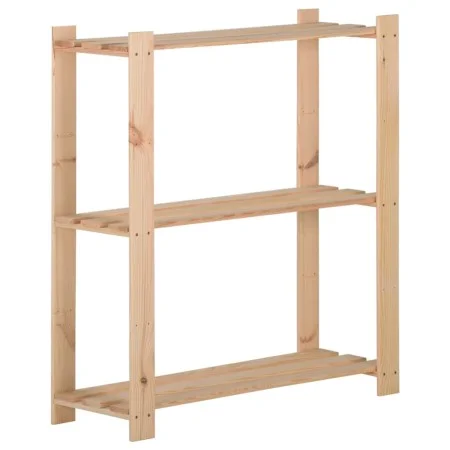 3-tier solid pine wood shelf 80x28.5x90 cm by vidaXL, Industrial shelving - Ref: Foro24-327321, Price: 36,08 €, Discount: %