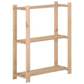 3-tier solid pine wood shelf 60x28.5x90 cm by vidaXL, Industrial shelving - Ref: Foro24-327322, Price: 33,11 €, Discount: %