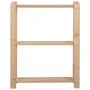 3-tier solid pine wood shelf 60x28.5x90 cm by vidaXL, Industrial shelving - Ref: Foro24-327322, Price: 33,11 €, Discount: %