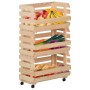 Solid pine wood vegetable cart 37x30x80 cm by vidaXL, Kitchen and dining carts - Ref: Foro24-327325, Price: 63,28 €, Discount: %