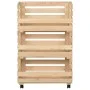 Carrito para verduras madera maciza de pino 37x30x80 cm de vidaXL, Carros de cocina y comedor - Ref: Foro24-327325, Precio: 6...