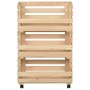 Solid pine wood vegetable cart 37x30x80 cm by vidaXL, Kitchen and dining carts - Ref: Foro24-327325, Price: 63,28 €, Discount: %