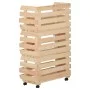 Carrito para verduras madera maciza de pino 37x30x80 cm de vidaXL, Carros de cocina y comedor - Ref: Foro24-327325, Precio: 6...