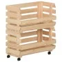 Carrito para verduras madera maciza de pino 37x30x80 cm de vidaXL, Carros de cocina y comedor - Ref: Foro24-327325, Precio: 6...