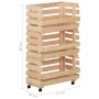 Solid pine wood vegetable cart 37x30x80 cm by vidaXL, Kitchen and dining carts - Ref: Foro24-327325, Price: 63,28 €, Discount: %