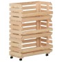Gemüsewagen aus massivem Kiefernholz 57x30x80 cm von vidaXL, Küchen- und Speisewagen - Ref: Foro24-327326, Preis: 82,58 €, Ra...