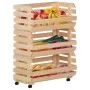 Gemüsewagen aus massivem Kiefernholz 57x30x80 cm von vidaXL, Küchen- und Speisewagen - Ref: Foro24-327326, Preis: 88,43 €, Ra...