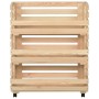 Gemüsewagen aus massivem Zirbenholz 77x30x80 cm von vidaXL, Küchen- und Speisewagen - Ref: Foro24-327327, Preis: 90,42 €, Rab...