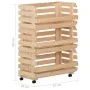 Gemüsewagen aus massivem Kiefernholz 57x30x80 cm von vidaXL, Küchen- und Speisewagen - Ref: Foro24-327326, Preis: 88,43 €, Ra...