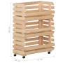 Gemüsewagen aus massivem Kiefernholz 57x30x80 cm von vidaXL, Küchen- und Speisewagen - Ref: Foro24-327326, Preis: 82,58 €, Ra...