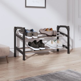Extendable shoe rack with two shelves 119x24x37 cm by vidaXL, Shoe racks and shoe organizers - Ref: Foro24-344369, Price: 22,...