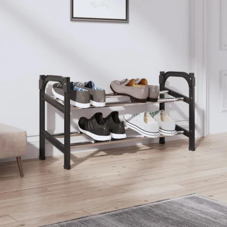 Extendable shoe rack with two shelves 119x24x37 cm by vidaXL, Shoe racks and shoe organizers - Ref: Foro24-344369, Price: 21,...