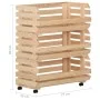 Gemüsewagen aus massivem Zirbenholz 77x30x80 cm von vidaXL, Küchen- und Speisewagen - Ref: Foro24-327327, Preis: 92,26 €, Rab...