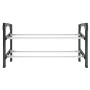 Extendable shoe rack with two shelves 119x24x37 cm by vidaXL, Shoe racks and shoe organizers - Ref: Foro24-344369, Price: 22,...
