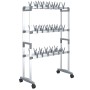 Zapatero con ruedas plateado 66x27x100 cm de vidaXL, Zapateros y organizadores de calzado - Ref: Foro24-344371, Precio: 51,18...