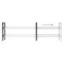 Extendable shoe rack with two shelves 119x24x37 cm by vidaXL, Shoe racks and shoe organizers - Ref: Foro24-344369, Price: 21,...