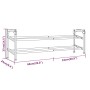 Extendable shoe rack with two shelves 119x24x37 cm by vidaXL, Shoe racks and shoe organizers - Ref: Foro24-344369, Price: 22,...