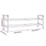 Extendable shoe rack with two shelves 119x24x37 cm by vidaXL, Shoe racks and shoe organizers - Ref: Foro24-344369, Price: 21,...