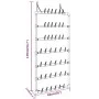 Silber hängender Zapatero 66x13x139 cm von vidaXL, Schuhregale und Schuhorganisatoren - Ref: Foro24-344372, Preis: 42,17 €, R...