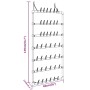 Zapatero colgante plateado 66x13x139 cm de vidaXL, Zapateros y organizadores de calzado - Ref: Foro24-344372, Precio: 42,96 €...