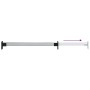 Teleskop-Garderobenstangen 2 Einheiten Silber 58-100 cm von vidaXL, Kommoden-Organizer und Bar-Kleiderbügel - Ref: Foro24-344...