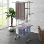 3-tier clothesline with wheels silver 60x70x129 cm by vidaXL, Clotheslines and hangers - Ref: Foro24-344376, Price: 85,01 €, ...