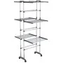 3-stufige Wäscheleine mit Rädern silber 60x70x129 cm von vidaXL, Wäscheleinen und Kleiderbügel - Ref: Foro24-344376, Preis: 8...