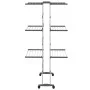 3-tier clothesline with wheels silver 60x70x129 cm by vidaXL, Clotheslines and hangers - Ref: Foro24-344376, Price: 85,01 €, ...