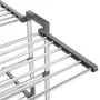 3-stufige Wäscheleine mit Rädern silber 60x70x129 cm von vidaXL, Wäscheleinen und Kleiderbügel - Ref: Foro24-344376, Preis: 8...