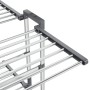 3-stufige Wäscheleine mit Rädern silber 60x70x129 cm von vidaXL, Wäscheleinen und Kleiderbügel - Ref: Foro24-344376, Preis: 8...