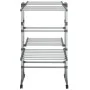 Tendedero de 2 niveles con ruedas plateado 60x70x106 cm de vidaXL, Tendederos y perchas - Ref: Foro24-344377, Precio: 67,93 €...