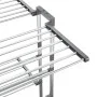 Tendedero de 2 niveles con ruedas plateado 60x70x106 cm de vidaXL, Tendederos y perchas - Ref: Foro24-344377, Precio: 67,93 €...