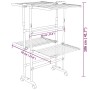 2-stöckige Wäscheleine mit Rädern silber 60x70x106 cm von vidaXL, Wäscheleinen und Kleiderbügel - Ref: Foro24-344377, Preis: ...