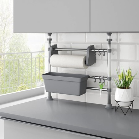 Verstellbarer Küchenorganizer aus Aluminium von vidaXL, Lagerbehälter - Ref: Foro24-344378, Preis: 24,99 €, Rabatt: %