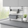 Verstellbarer Küchenorganizer aus Aluminium von vidaXL, Lagerbehälter - Ref: Foro24-344378, Preis: 24,99 €, Rabatt: %