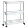 3-story silver and white aluminum storage cart by vidaXL, Storage containers - Ref: Foro24-344380, Price: 28,31 €, Discount: %
