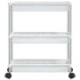 3-story silver and white aluminum storage cart by vidaXL, Storage containers - Ref: Foro24-344380, Price: 28,31 €, Discount: %