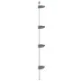 Telescopic shower corner shelf 4 shelves aluminum silver by vidaXL, Bathroom accessory mounts - Ref: Foro24-344382, Price: 25...