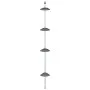 Telescopic shower corner shelf 4 shelves aluminum silver by vidaXL, Bathroom accessory mounts - Ref: Foro24-344382, Price: 25...