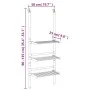 3-stufige Wäscheleine aus Aluminium von vidaXL, Wäscheleinen und Kleiderbügel - Ref: Foro24-344383, Preis: 44,70 €, Rabatt: %