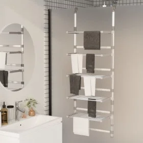 5-stufige Wäscheleine aus Aluminium von vidaXL, Wäscheleinen und Kleiderbügel - Ref: Foro24-344384, Preis: 56,29 €, Rabatt: %