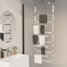 5-stufige Wäscheleine aus Aluminium von vidaXL, Wäscheleinen und Kleiderbügel - Ref: Foro24-344384, Preis: 57,32 €, Rabatt: %